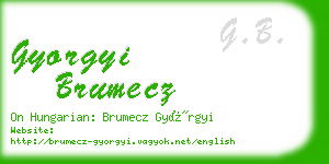 gyorgyi brumecz business card